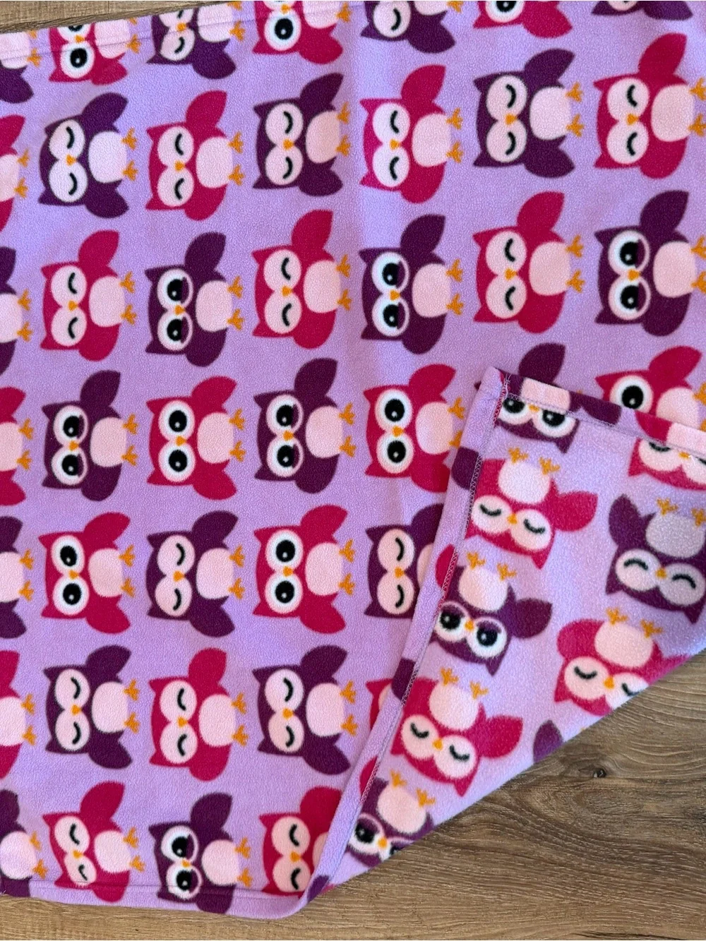 Safety 1st Owl Baby Blanket Purple Pink Fleece Security Lovey
